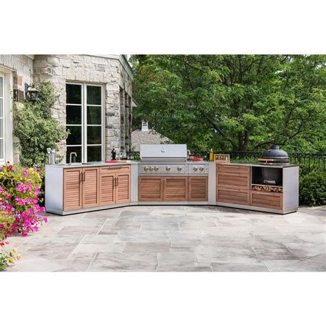 newage outdoor kitchens 3pc outdoor kitchen stainless steel cabinet set|newage outdoor kitchen cabinets.